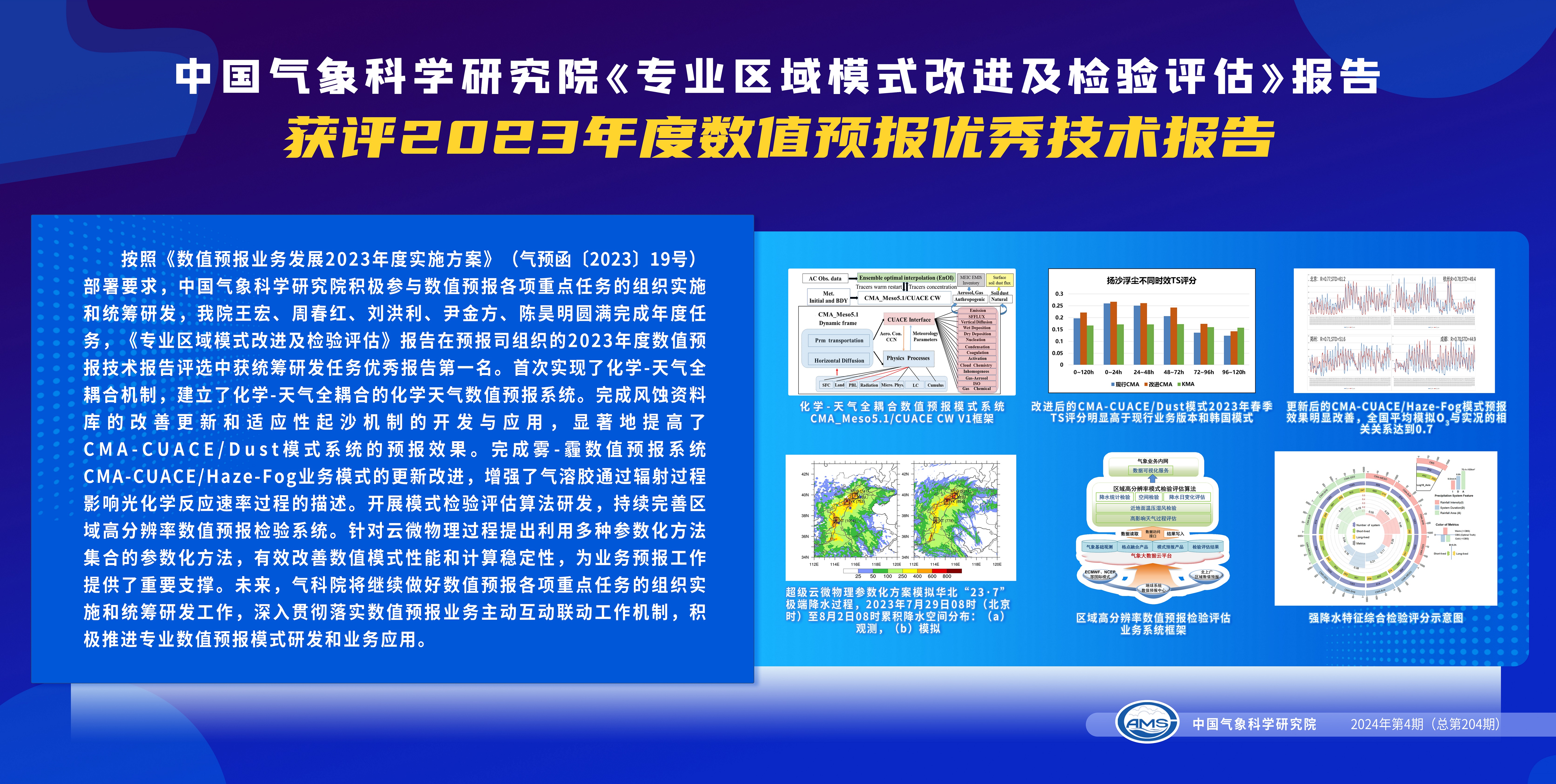 球信网体育官方安全《专业区域模式改进及检验评估》报告获评2023年度数值预报优秀技术报告